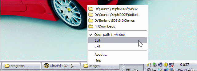 Folderama menu Folderama menu